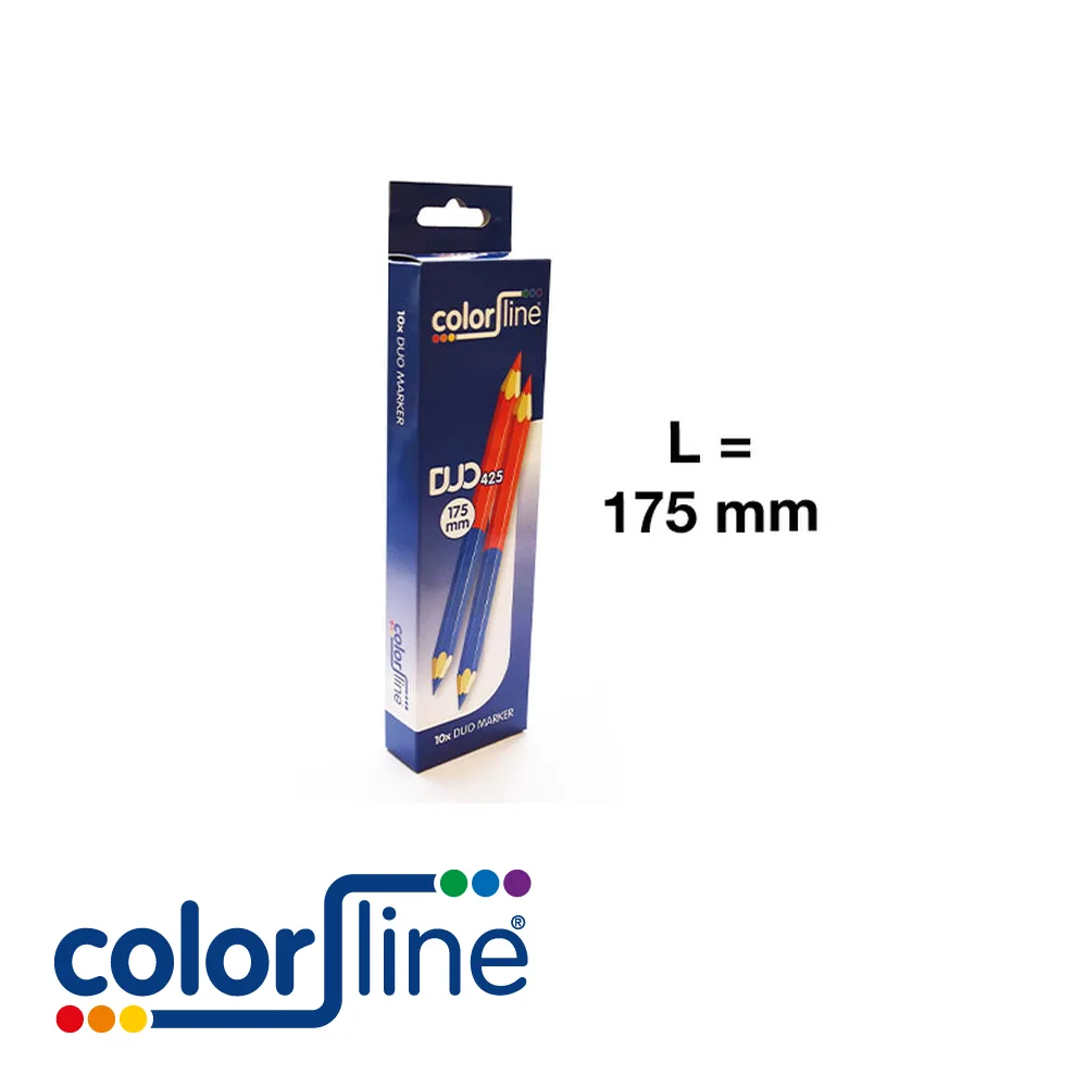 Crayon - DUOMARKER PRO 425, bleu/rouge - prix par 10 pc. - 175 mm - COLOR LINE