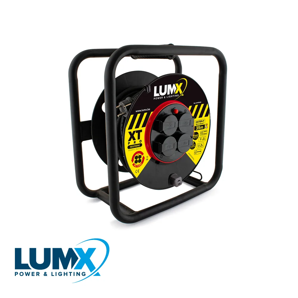 Enrouleur - XT-PRO NO-TURN, H07RN-F néoprène, 3G 2,5 mm²- 35 m - LUMX