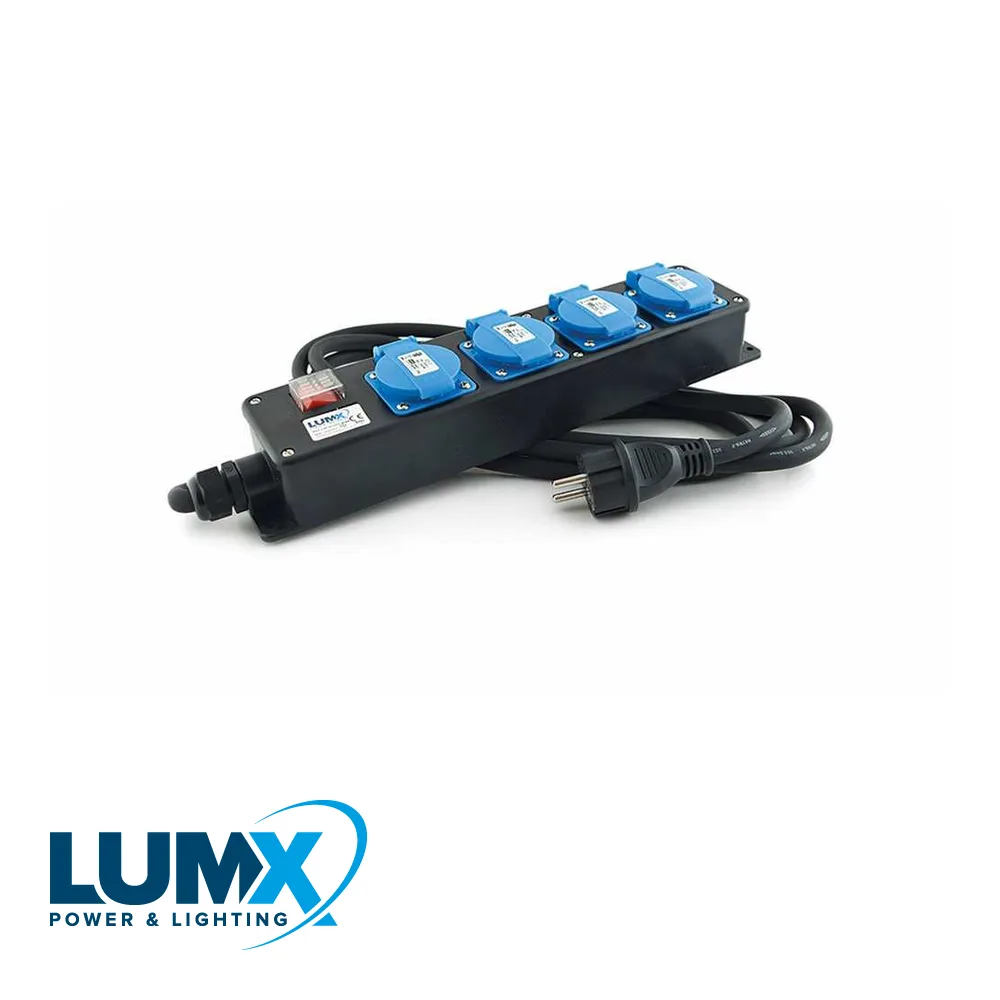 Bloc multiprise avec interrupteur - quadruple - sans câble - LUMX