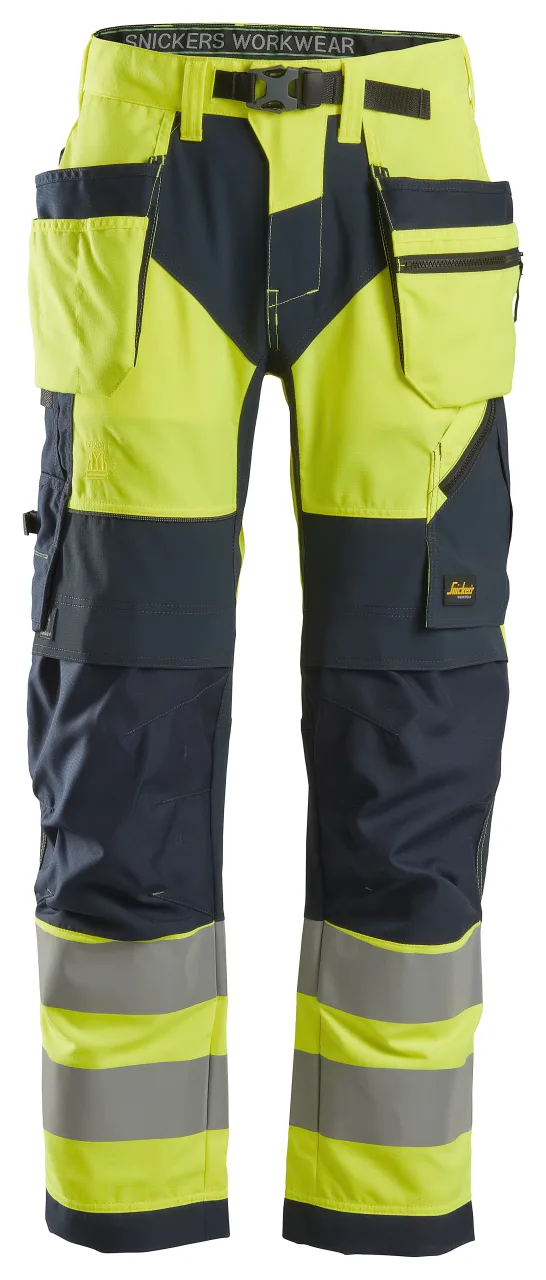 FlexiWork, Pantalon haute visibilité avec poches holster, Classe 2