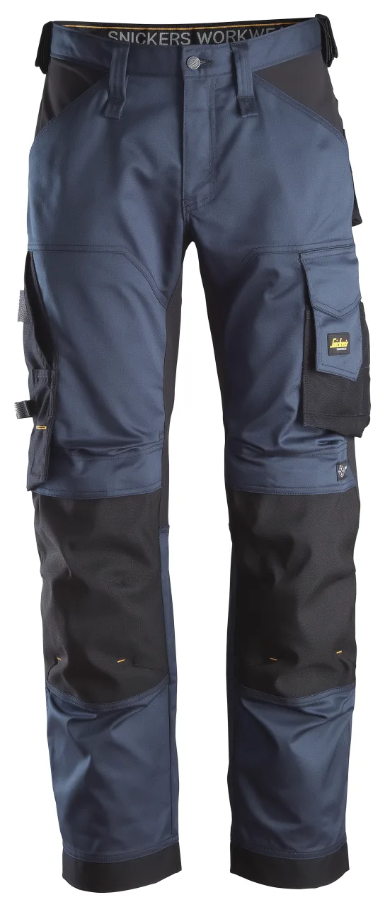 Pantalon en tissu extensible, coupe large