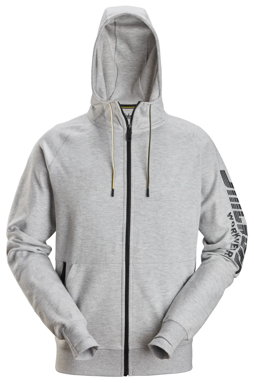 Sweat-shirt à capuche avec logo et fermeture à glissière pleine longueur