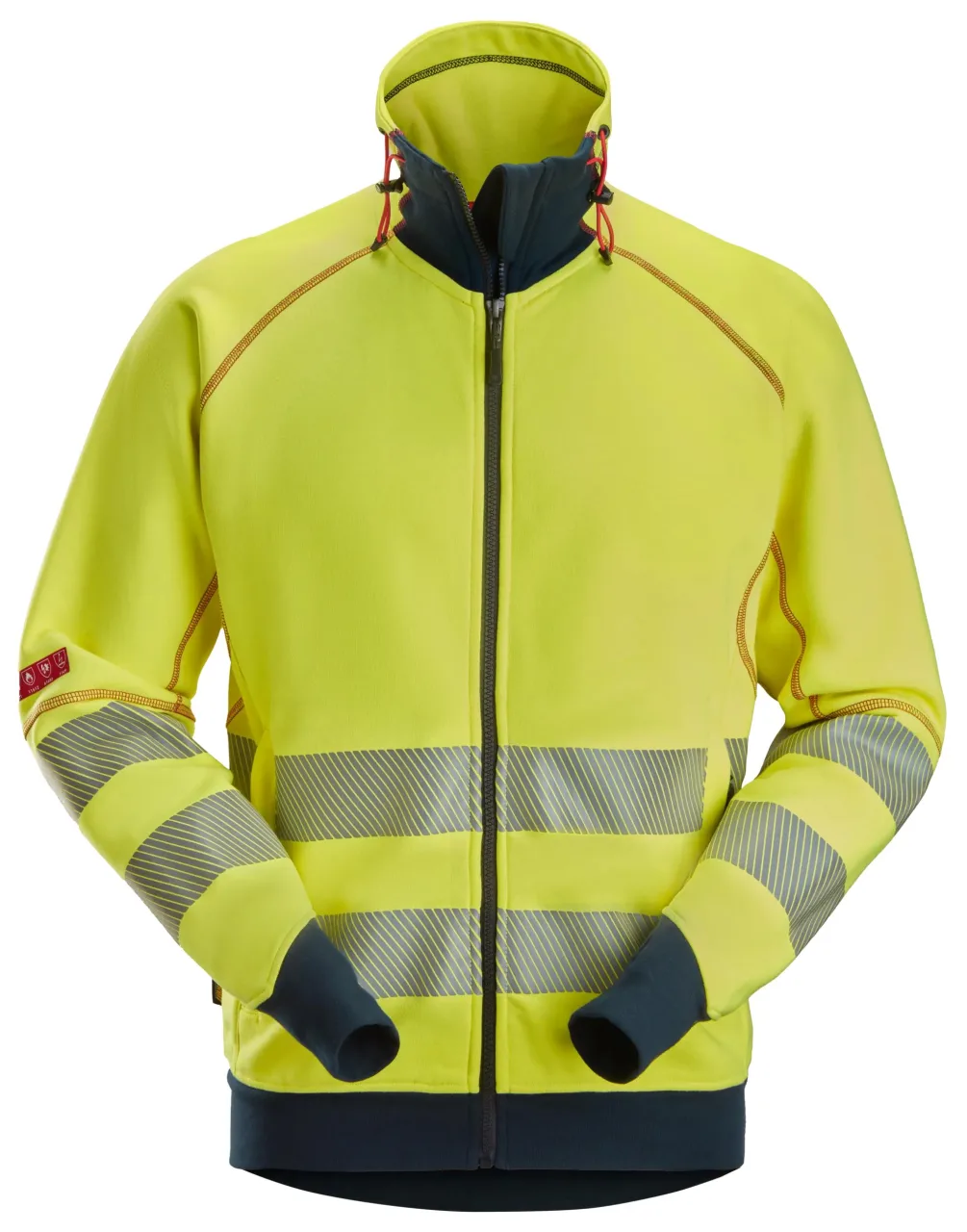 ProtecWork, Sweat-shirt à fermeture à glissière pleine longueur, haute visibilité, Classe 3/2