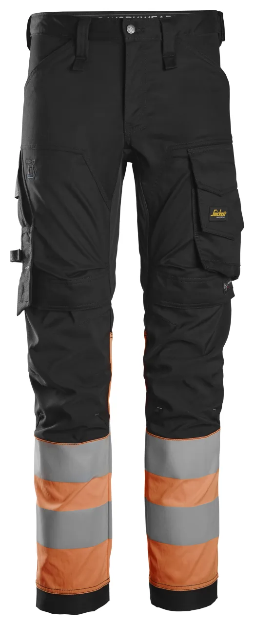 Pantalon en tissu extensible haute visibilité, Classe 1