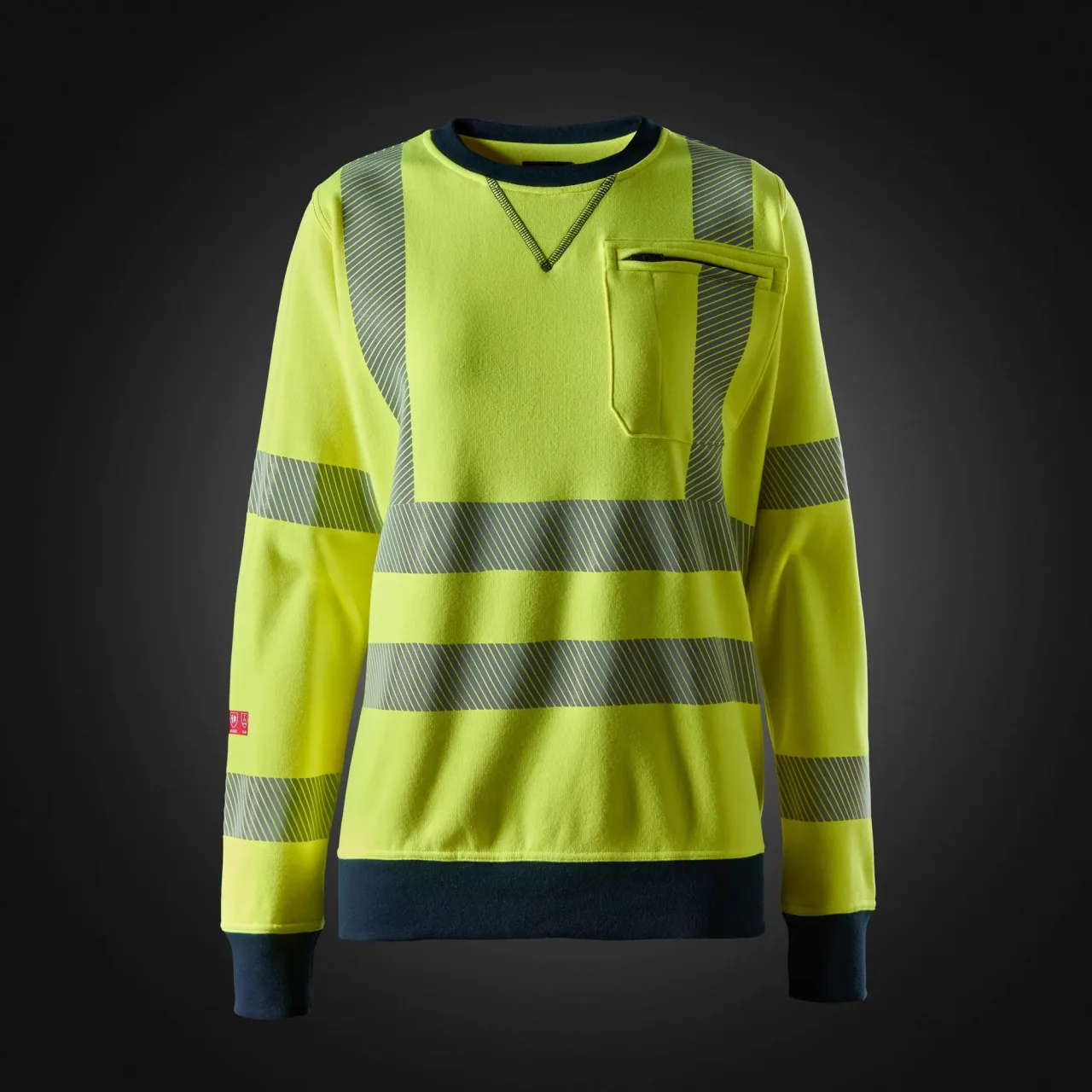 ProtecWork, Sweat-shirt pour femme, haute visibilité, Classe 3/2