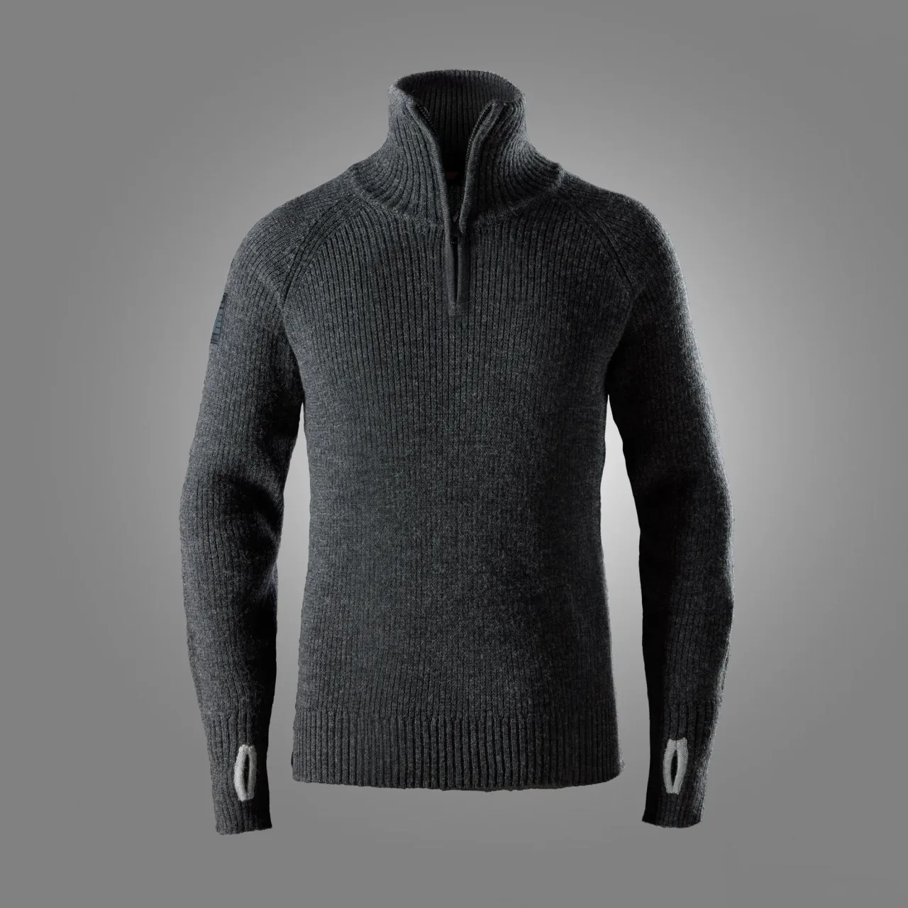 Pull en laine à demi-zip