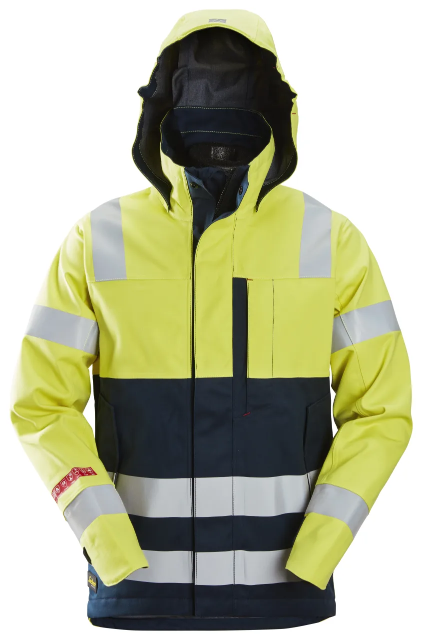 ProtecWork, Veste Shell imperméable, haute visibilité, Classe 3